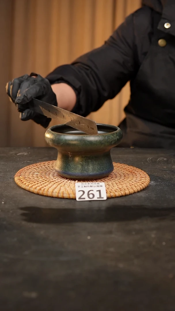 【闪购商品】瓷片261泥泥手工花盆口10高7