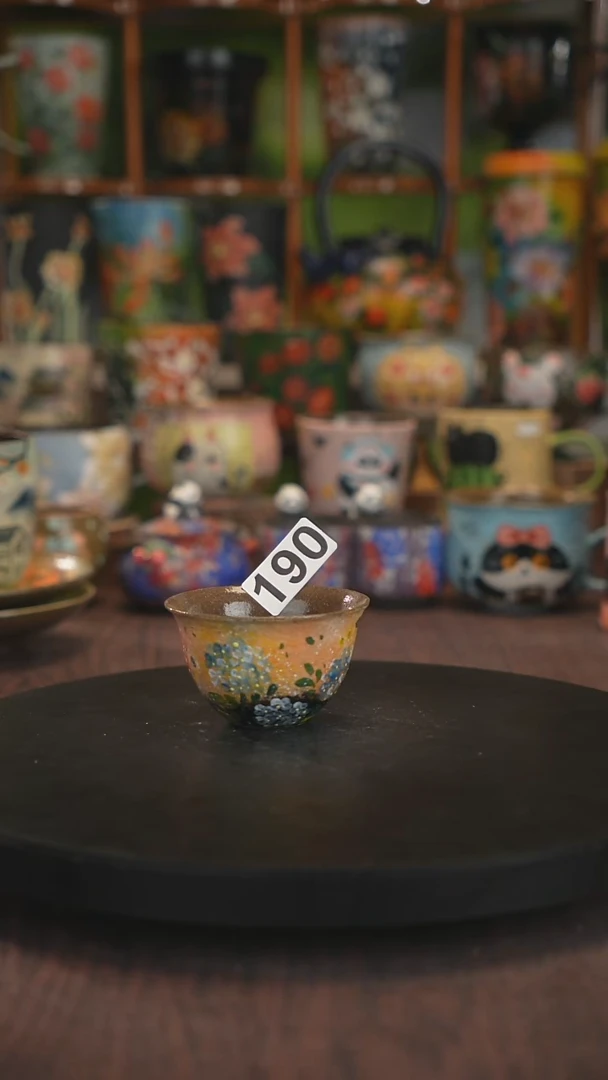 紫砂油画手绘釉下彩190