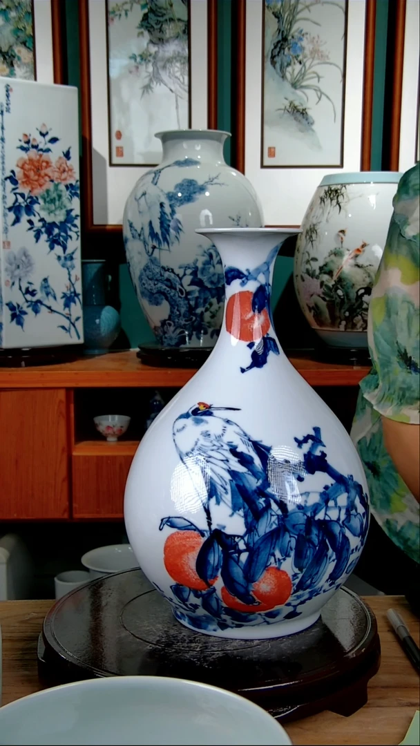 摆件景德镇手绘陶瓷88888