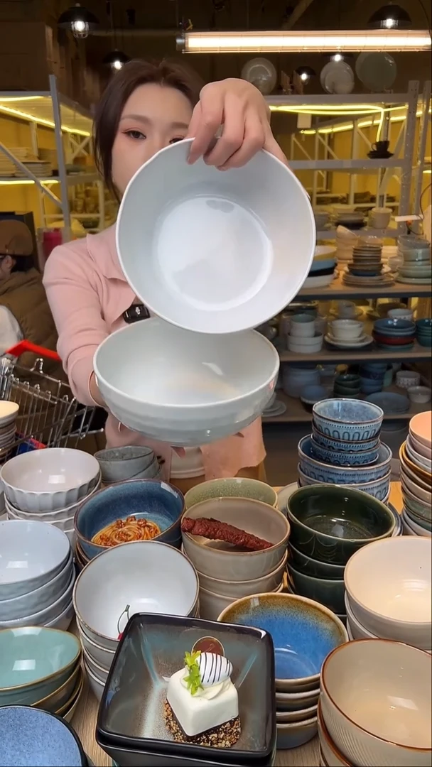 瓷92【瑕疵】外贸尾货窑变釉下彩