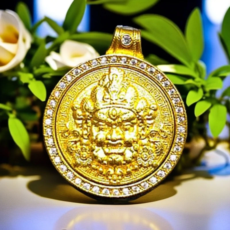 高奢金哥--古风黄彩彩百搭单吊坠b14