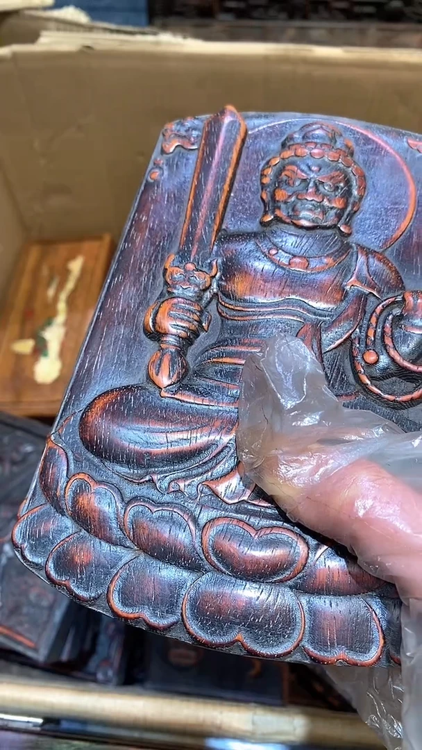 木李**六紫檀雕刻一物一拍
