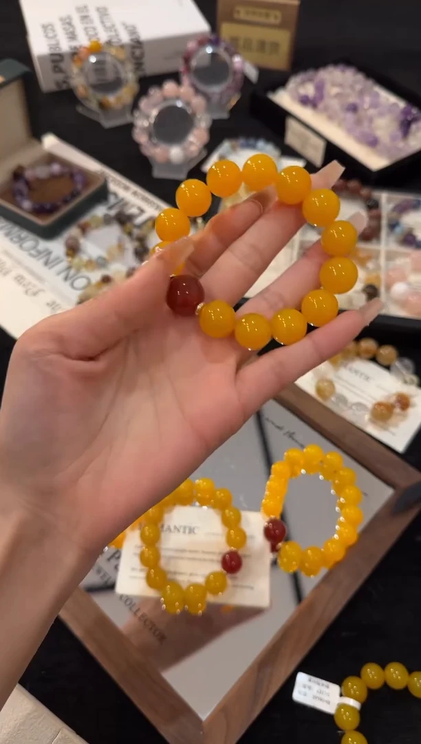 合金手链水晶黄玛瑙x3170