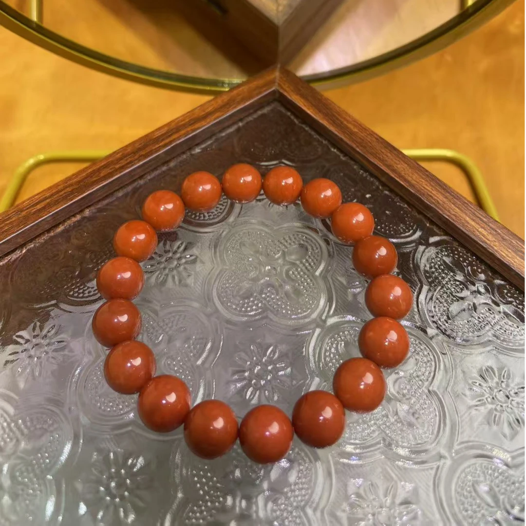 南红满色满肉11-12mm手链 多样性发其一