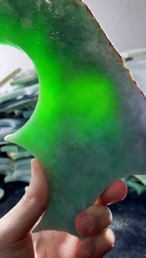 裸石翡翠缅甸翡翠A货文863