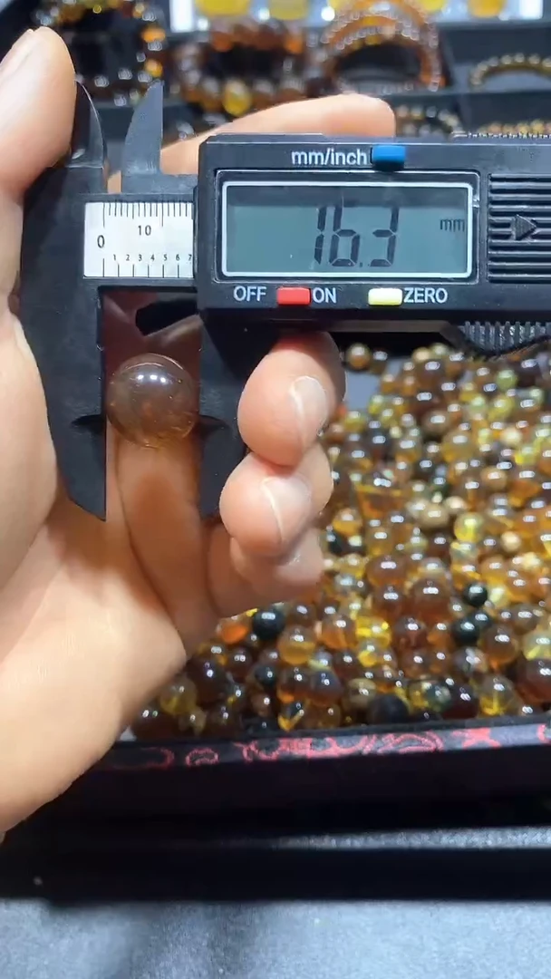 琥珀颈饰未镶嵌天然缅甸琥珀单珠16+
