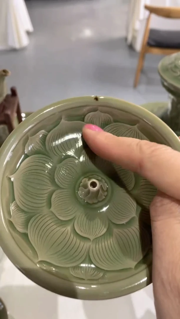 锦*微瑕大师手工刻花香插 【矿点】