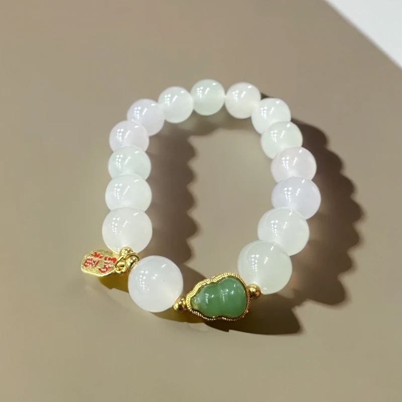 非金属树脂手链 七彩海云母+葫芦手串（无礼盒）10505