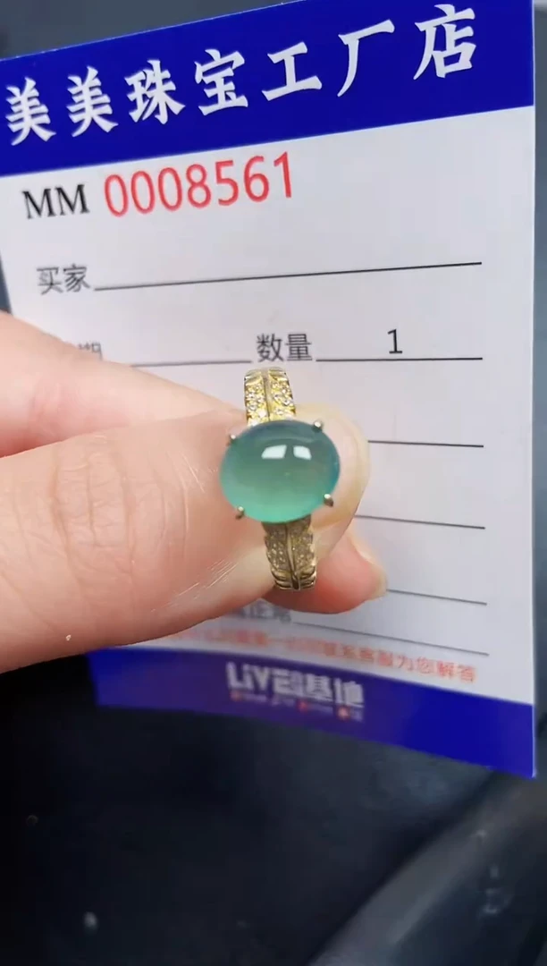 翡翠银S925镶嵌颈饰8561