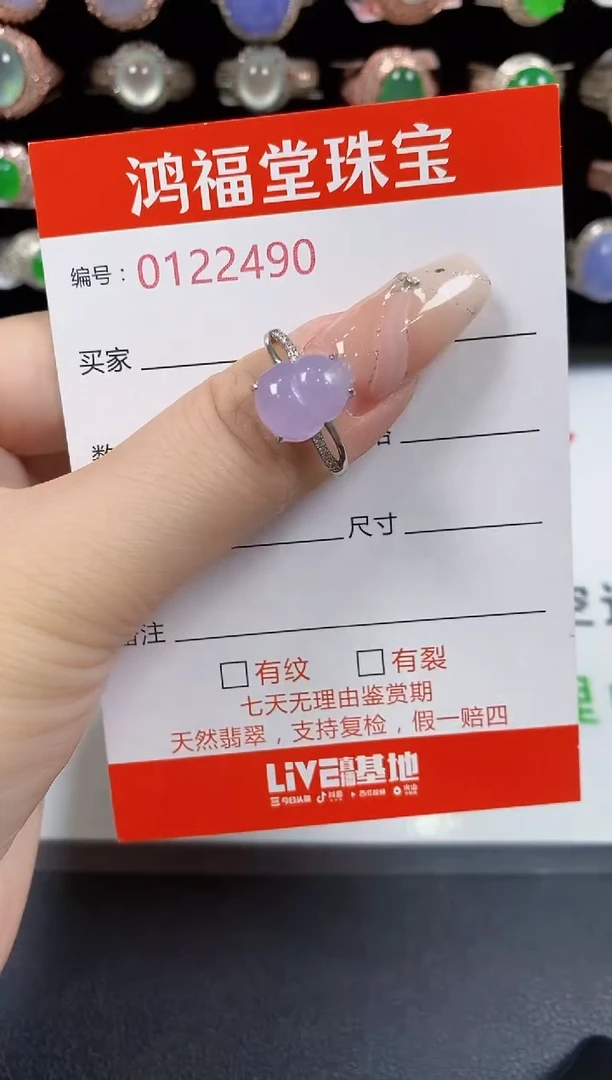 银S925镶嵌戒指翡翠2490