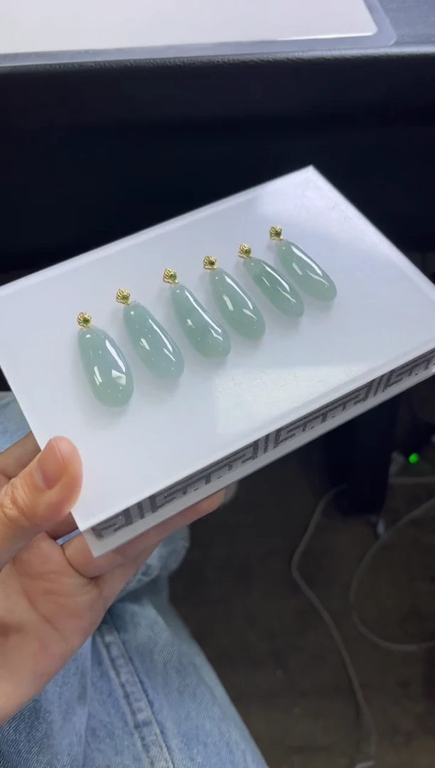 颈饰银S925镶嵌翡翠Z79/多样性发一件/配绳子