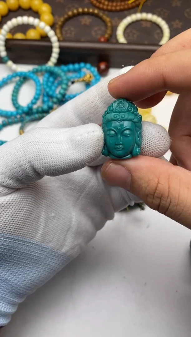 未镶嵌绿松石吊坠(不含链)松石雕刻吊坠