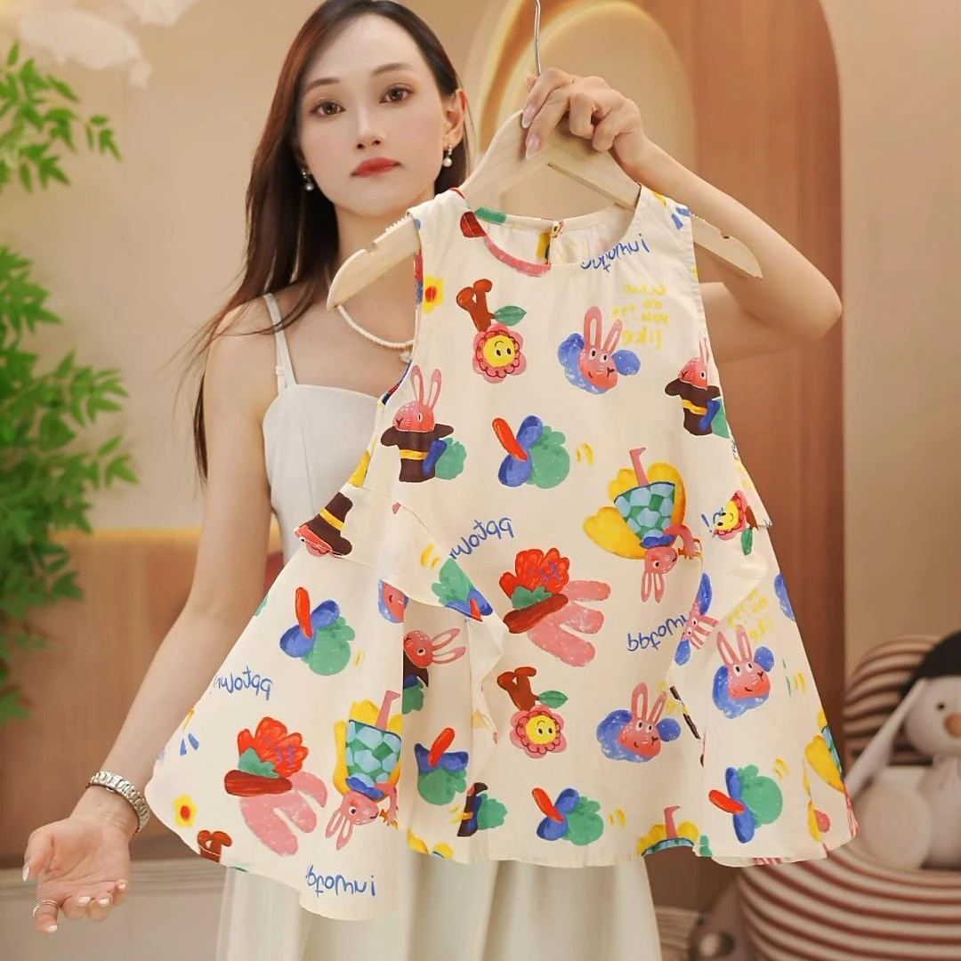 新款儿童A字公主裙吊带裙/背心裙女夏季连衣裙婴儿韩版薄款无袖