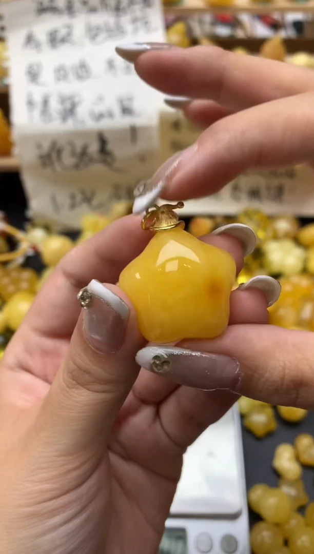 琥珀银S925镶嵌珠宝奇石097琥珀蜜蜡微瑕