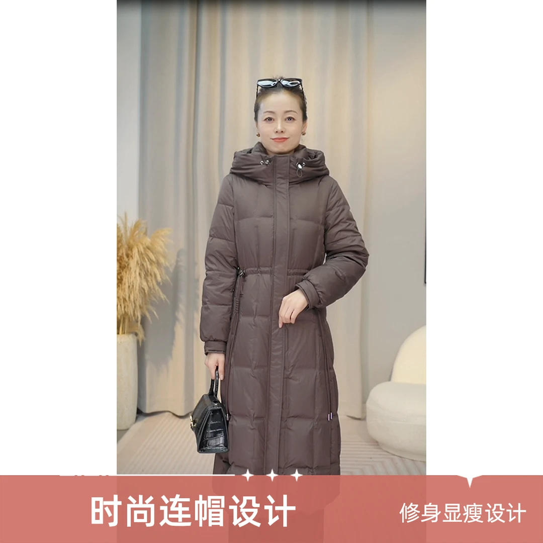 2025收腰轻职风拉链纯色常规女过膝女士中长款长款58112