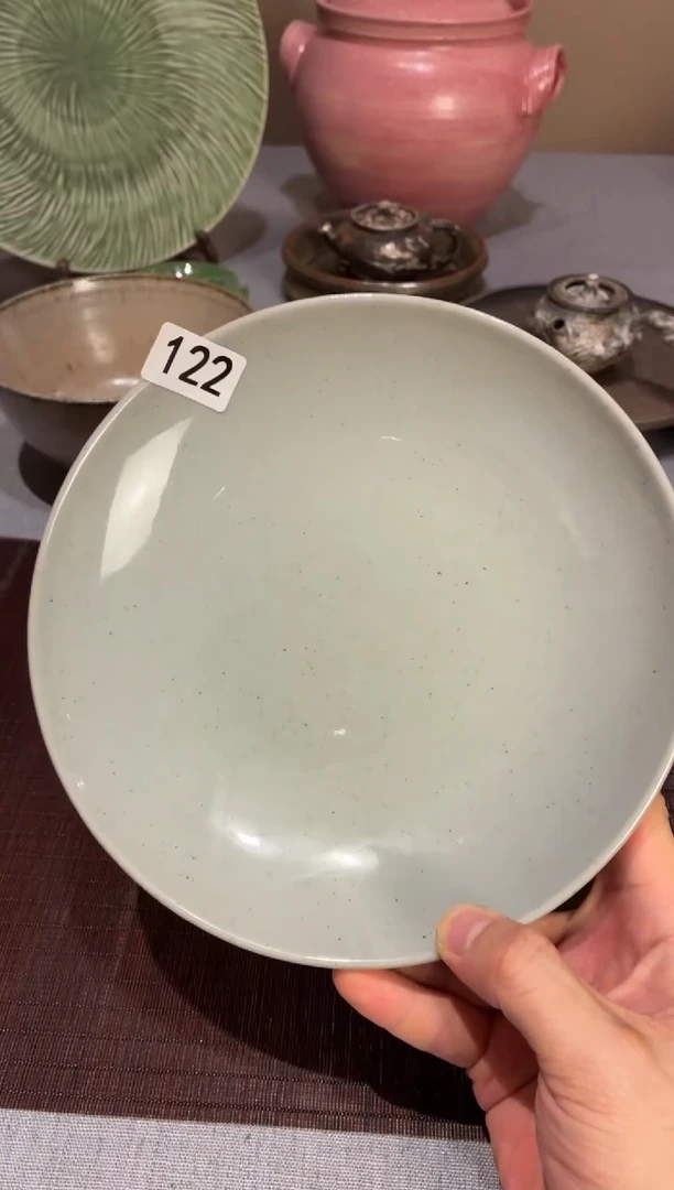 瓷片三**️122 灰釉锅盘1个