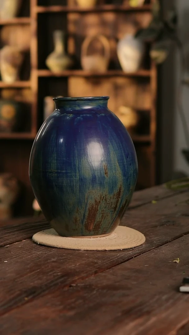 摆件23-322 陶瓷花器高31口径11