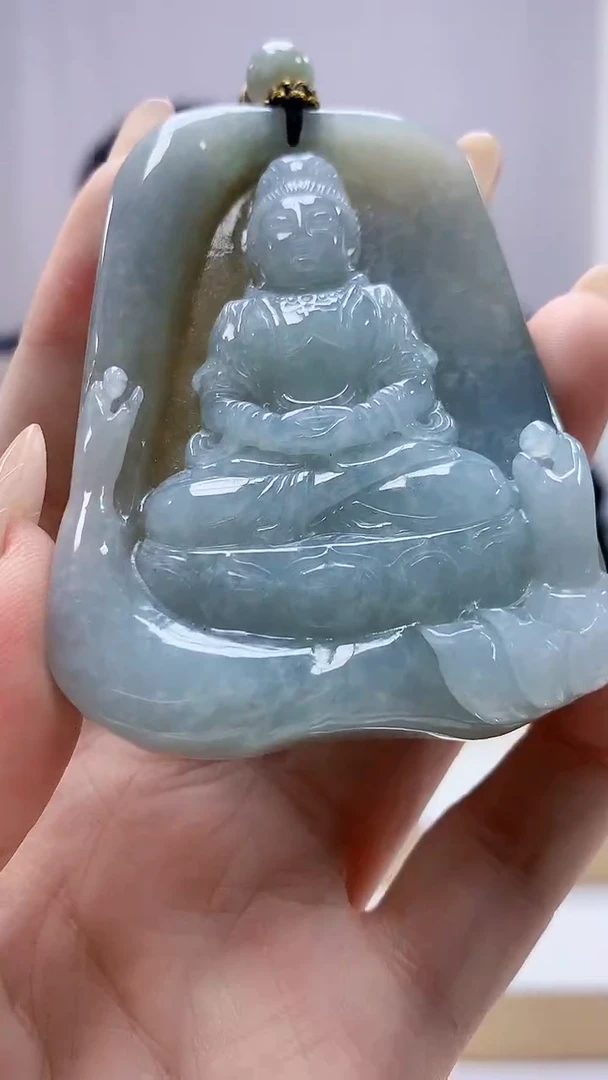 未镶嵌定制翡翠4917DD-毛货挂件39