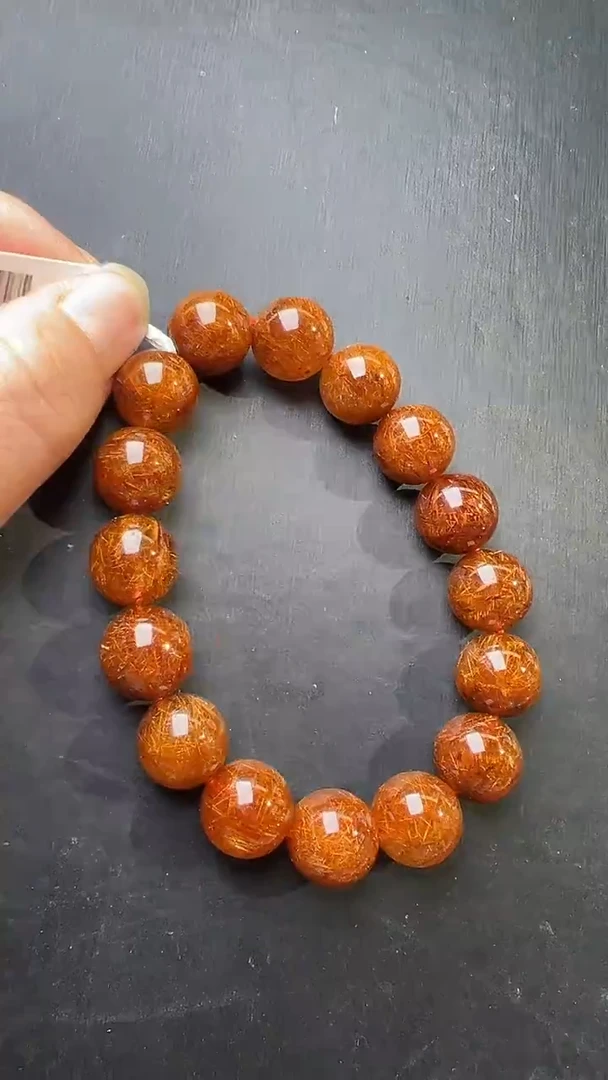 未镶嵌手串水晶铜发晶手串13mm+ JP57564