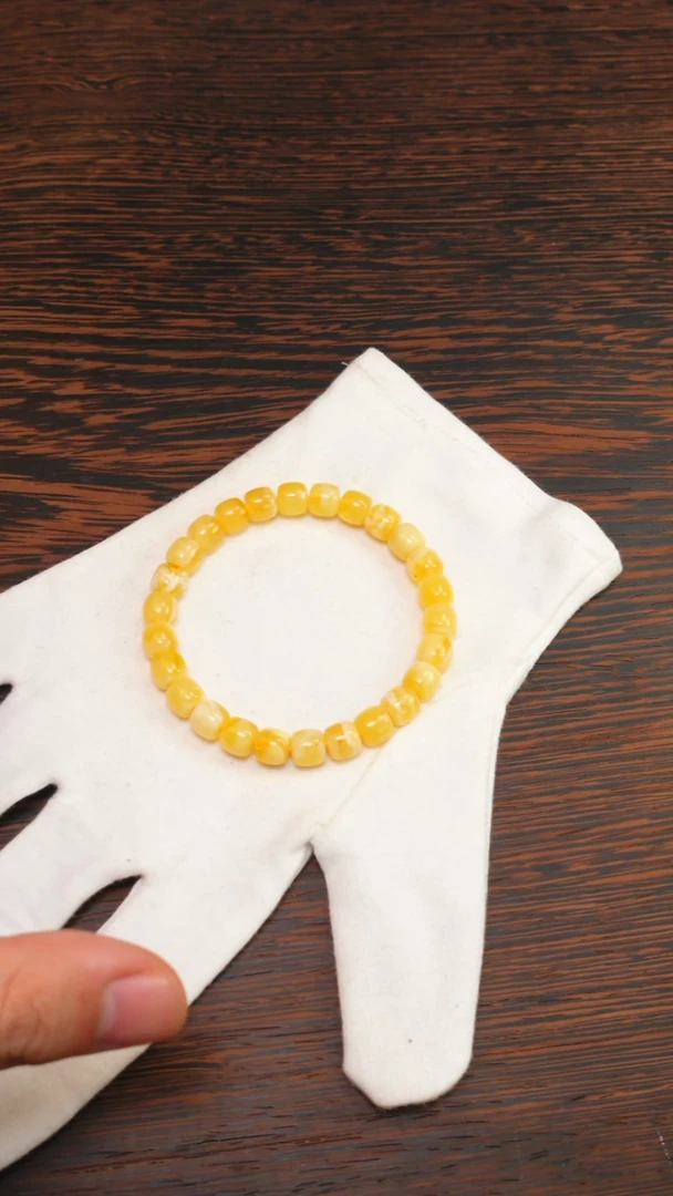 【闪购商品】蜜蜡手链未镶嵌2558/8.5mm蜜蜡手串 新粉必入