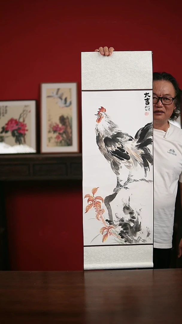 国画手写手绘-32*95卷轴