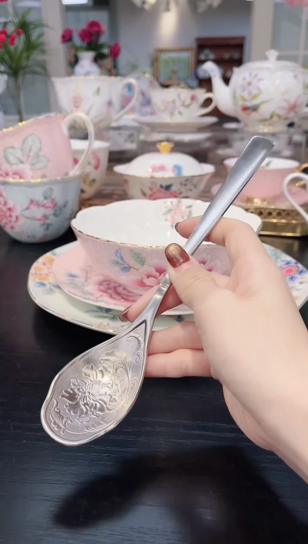 18-10不锈钢牡丹勺