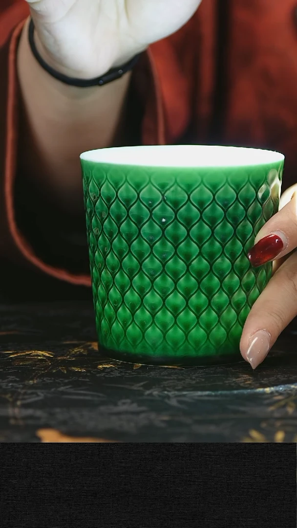 【闪购商品】瓷唐里郎窑绿羽麟威士忌杯