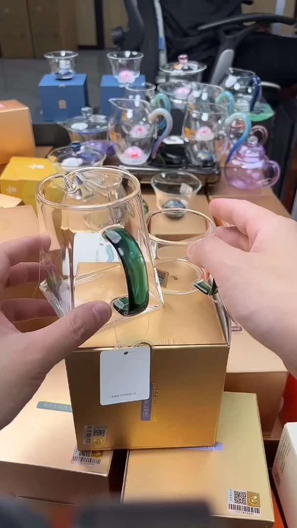 @@禾器晶彩瀚然墨绿色+青禾杯墨绿1只