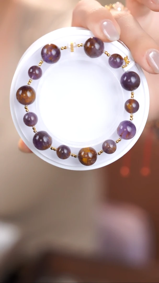 18K金镶嵌手链水晶@