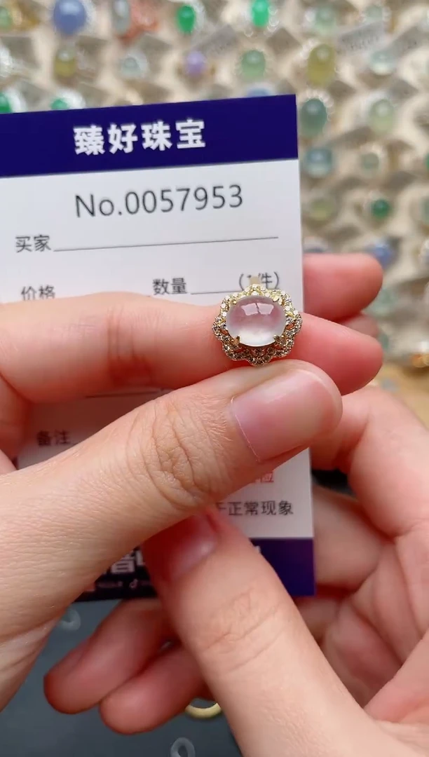 翡翠戒指银S925镶嵌.