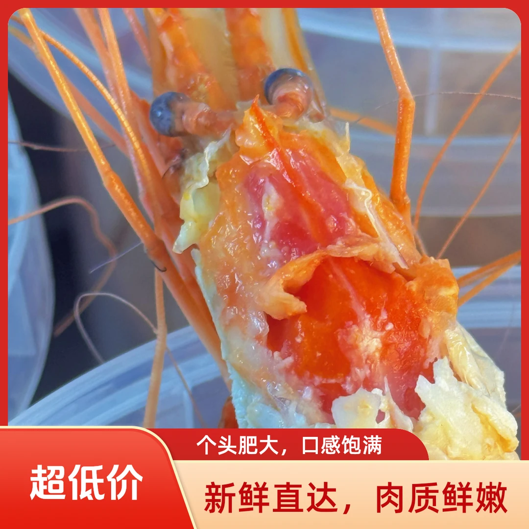 【顺丰直达】【两桶装】开罐即食熟醉罗氏虾带膏大头虾秘制柠檬花雕话梅含汤2000g顺丰冷链美食aa