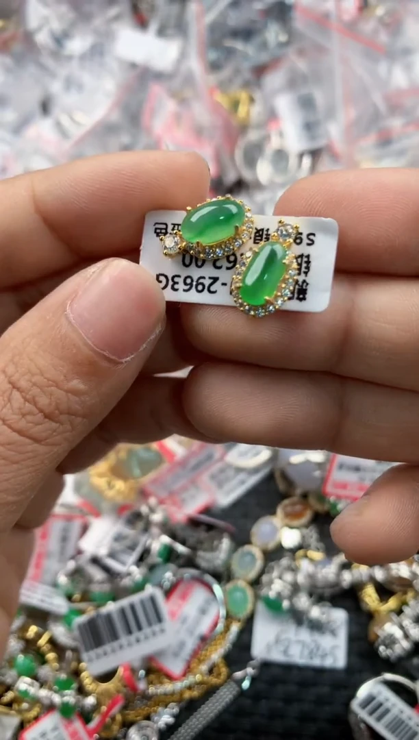 银S925镶嵌戒指翡翠333333   7