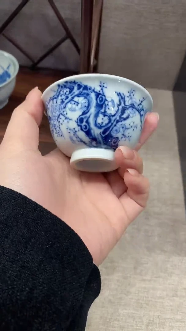 华山拙隐松竹梅压手杯