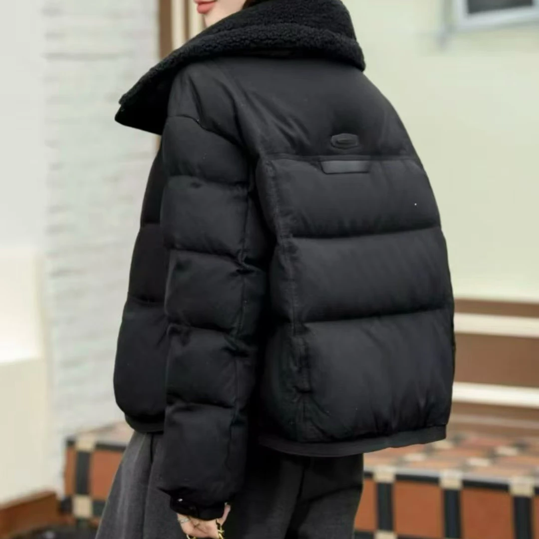 女士短款冬季羽绒服翻领9852