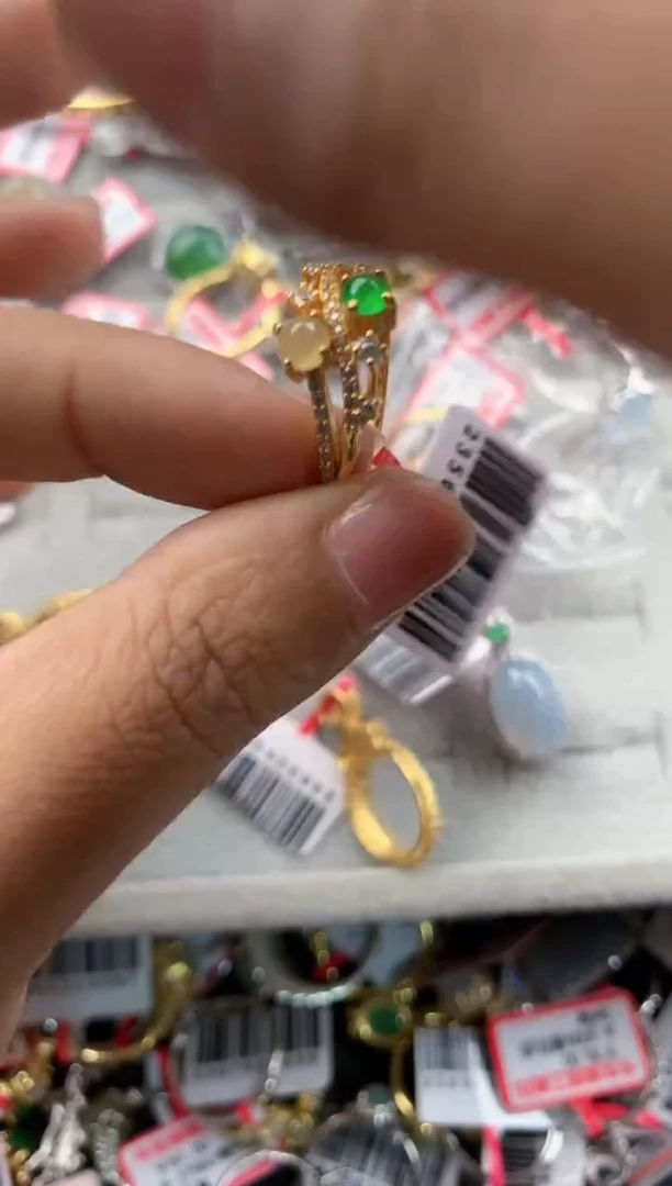 银S925镶嵌戒指翡翠131313----2