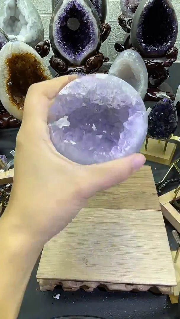 未镶嵌大型摆件（非配饰）紫晶171号开口笑