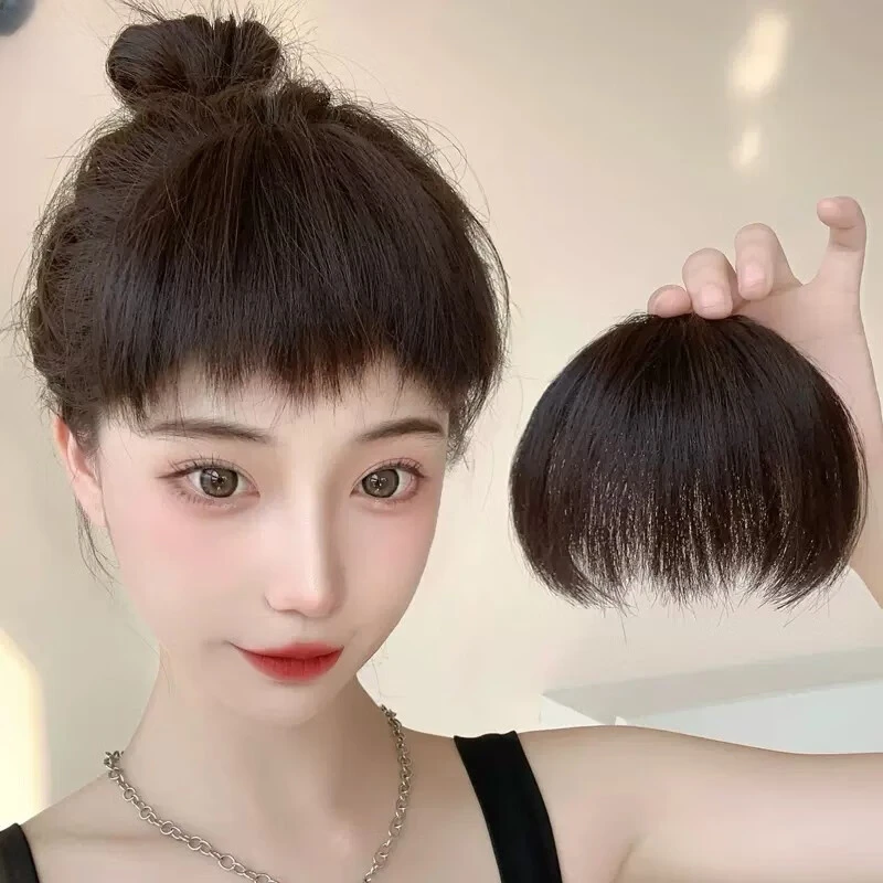 假发年轻人专属狗啃刘海俏皮可爱隐形无痕头帘假发片大脑门刘海