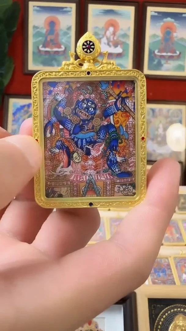 吊坠大黑老师-热贡纯手绘安安