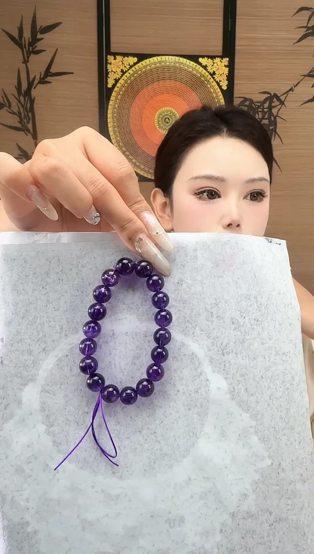 水晶手串未镶嵌天然水晶紫水晶
