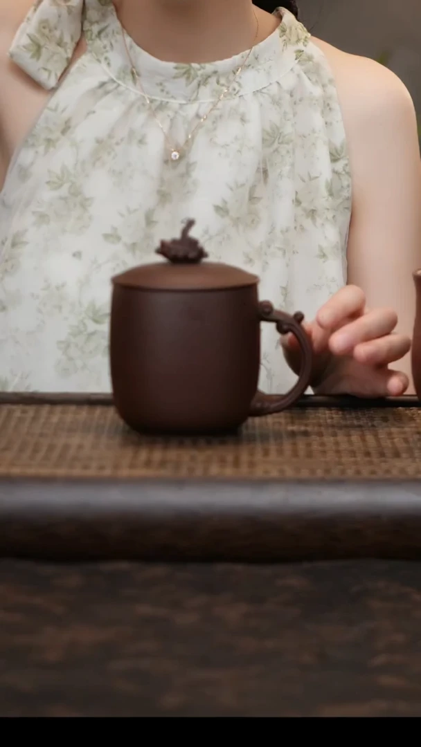 茶杯紫砂紫泥一帆