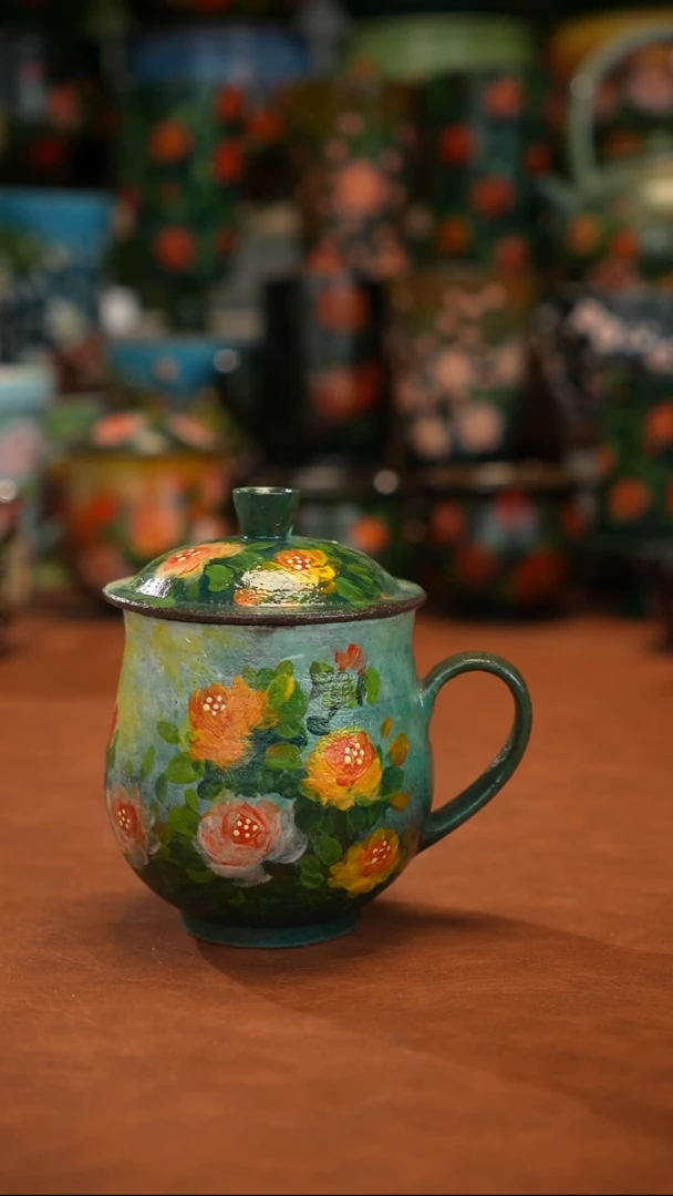 油画  釉下彩   杯子