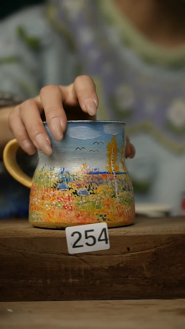 【闪购商品】瓷片油画风·彩绘·设计师石一款