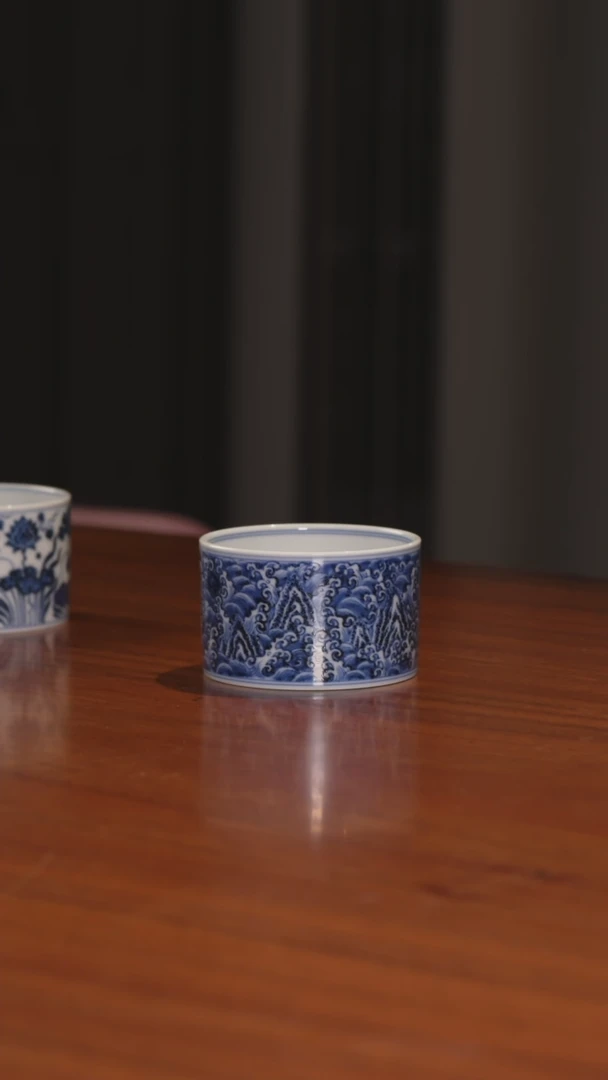 松风馆藏江崖海水直口杯100CC