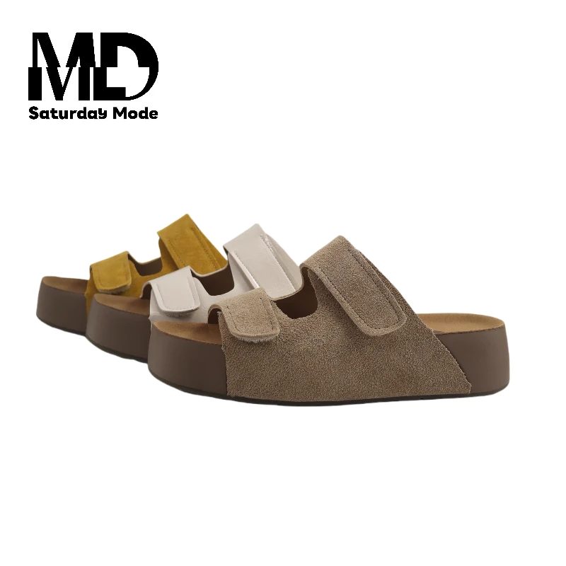 SATURDAYMODE凉拖夏季新款复古魔术贴沙滩拖MDD1110S01