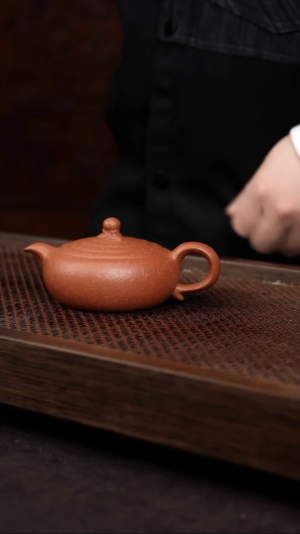 【闪购商品】紫砂茶壶红降坡水波纹