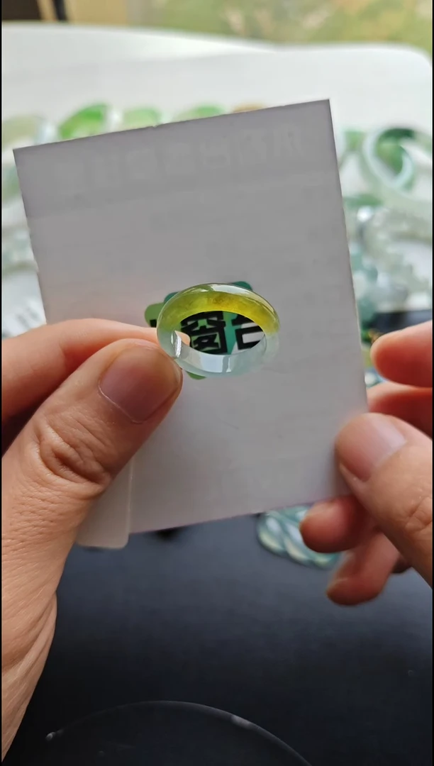 未镶嵌戒圈翡翠小****雨2翡翠戒圈未镶嵌18号