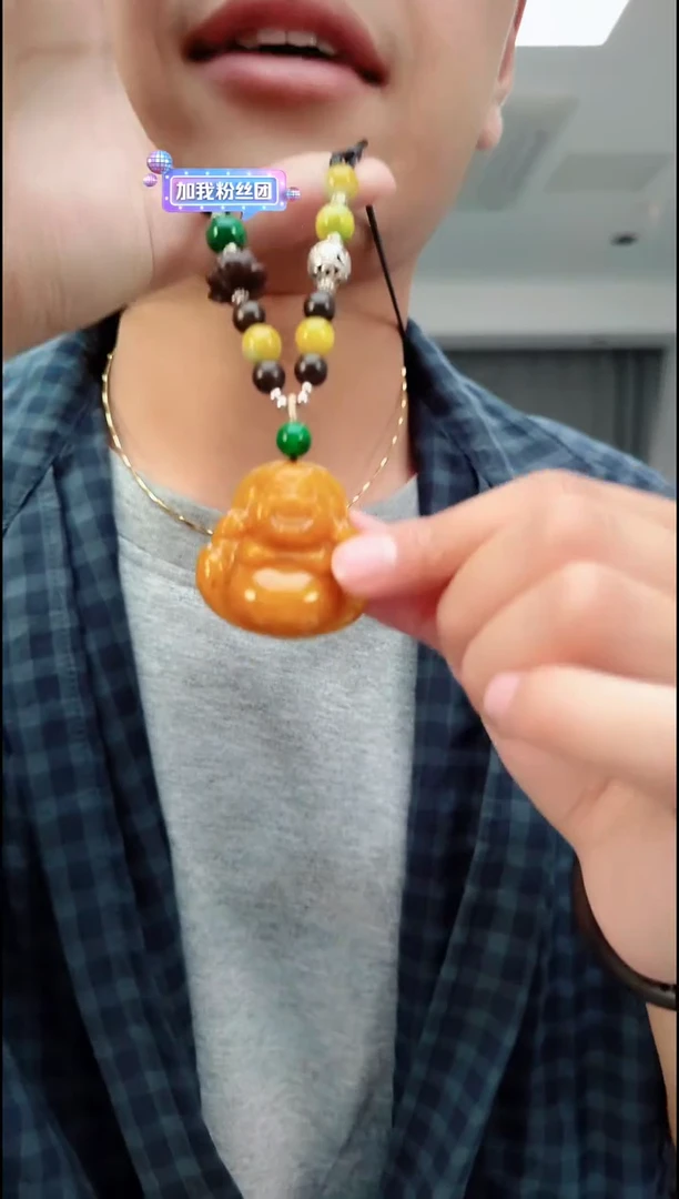 树脂制品1749黄色大肚佛