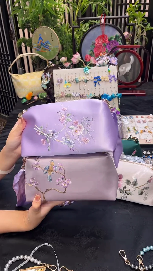 织绣茶*朵非遗苏绣手工饰品