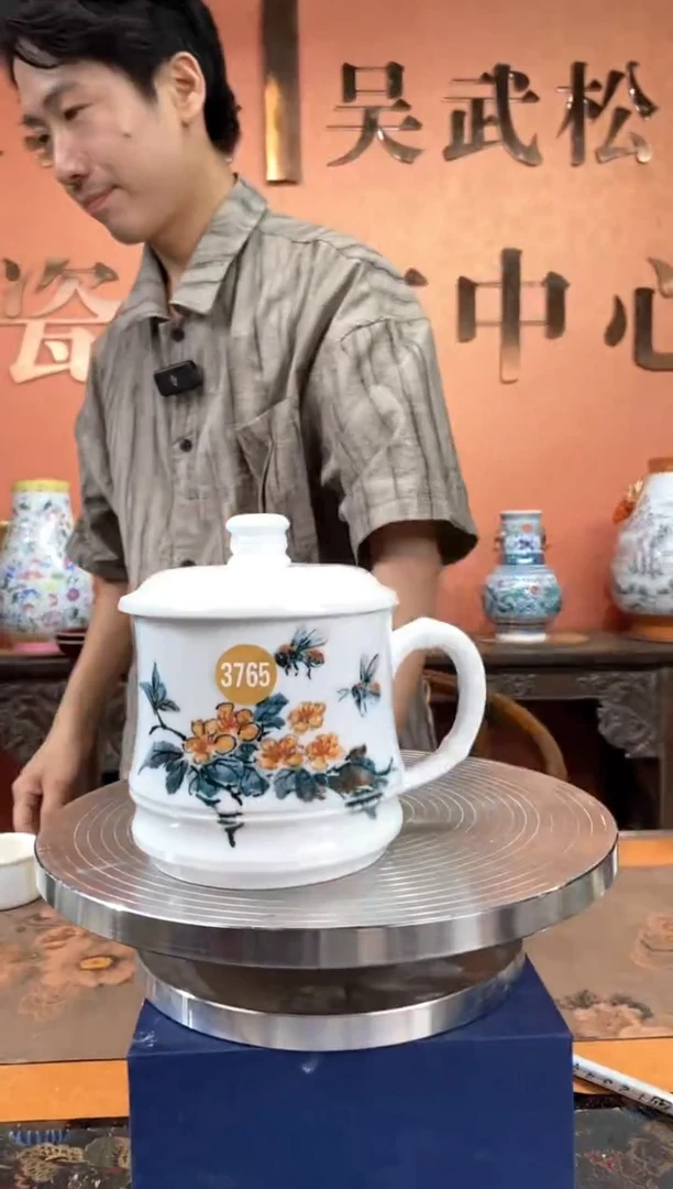 吴义松陶瓷联盟手绘陶瓷编号：3765