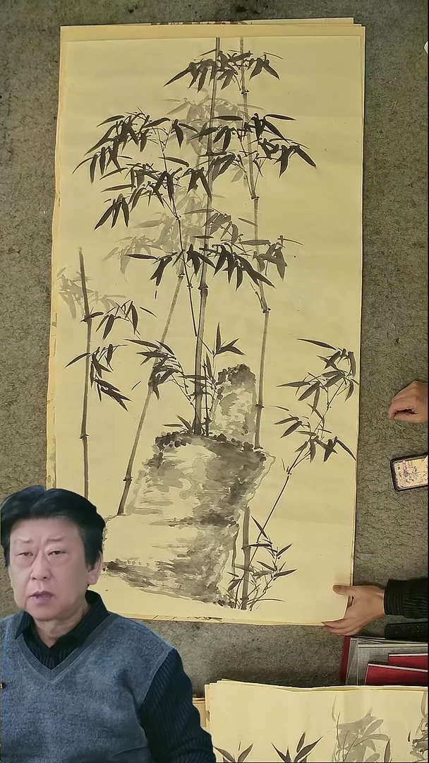 国画四尺整张  墨竹  69*138cm